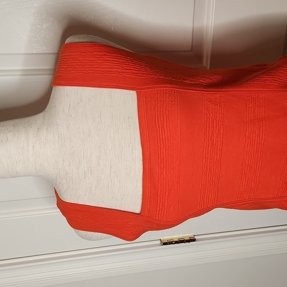 Maeve Anthropologie Women's Orange Cross Back Knit Tank Size S NWT - Picture 2 of 14